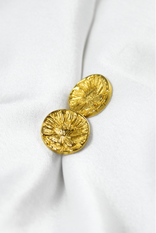 kolczyki pozłacane Srebrne kolczyki Piwonie Peony Studs, sztyfty pozłacane, biżuteria kwiatowa