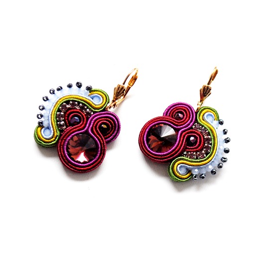 kolczyki soutache Sutaszowe kolczyki BOLOGNA