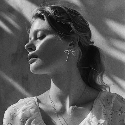 kolczyki srebrne Kolczyki  Kokardka srebro