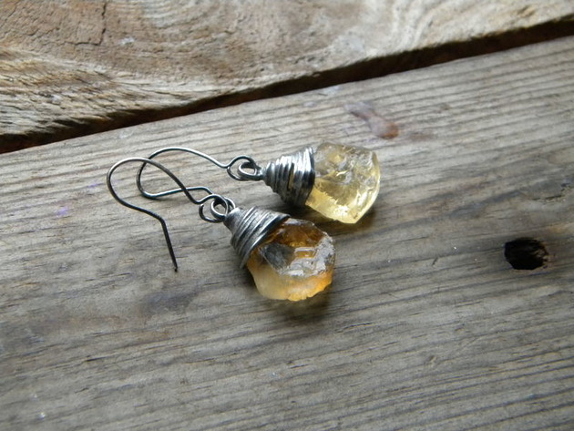 kolczyki wire wrapping Zamówienie Pani Ani