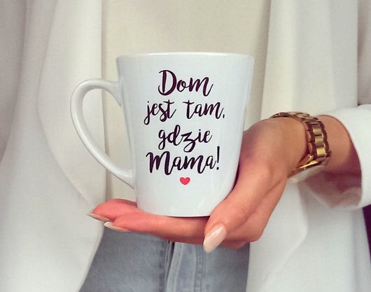 Kubek Latte DOM JEST TAM, GDZIE MAMA! FarrowDesign