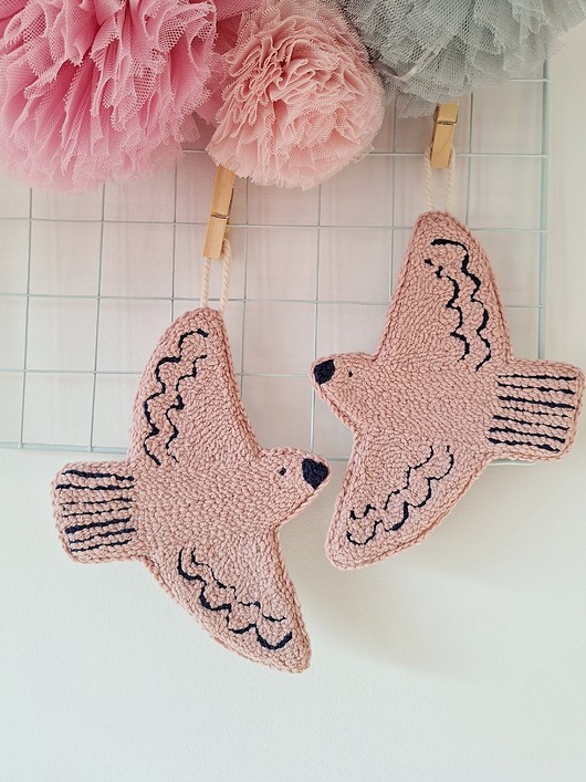 Ozdoby na ścianę Minimalistyczne ptaki na ścianę w stylu skandynawskim