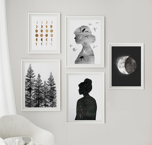 plakaty Plakat Zestaw księżycowy  A3 i A4