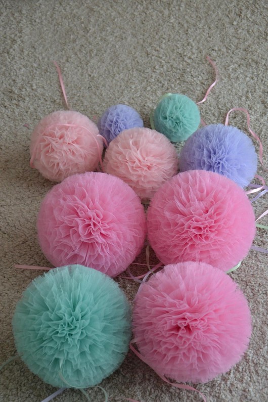 Pompon Pompony Tiulowe 15 cm made by mama