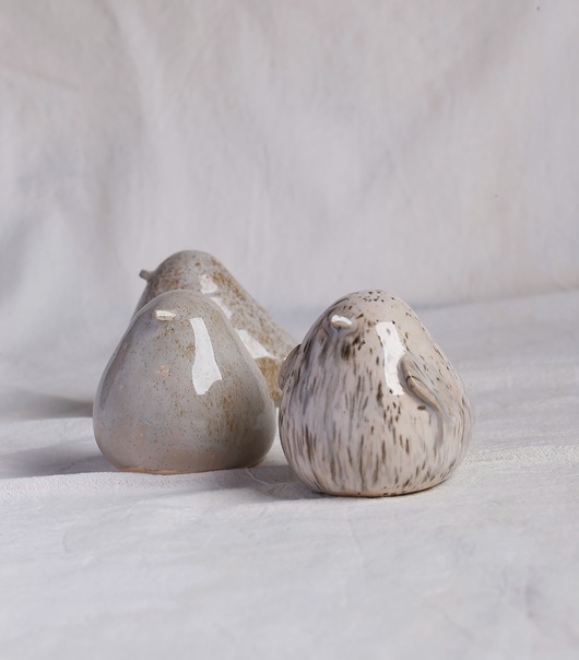 figurki i rzeźby Figurka ptaszek ceramiczny nakrapiany