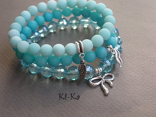 Blue bow- bransoletka KiKa pracownia