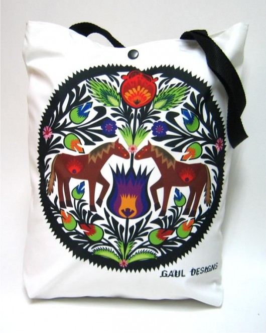 Duża torba z motywem folk Gaul Designs