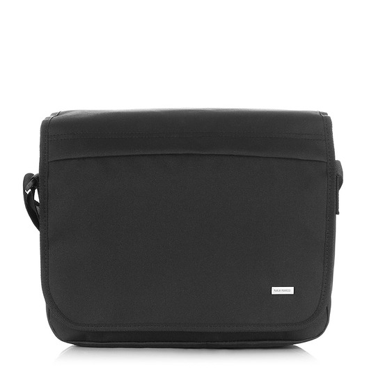 CZARNA TORBA LISTONOSZKA NA RAMIĘ UNISEX V-06-BL Paolo Peruzzi