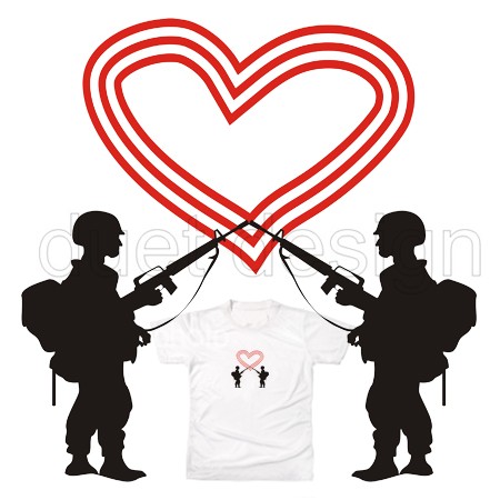 T-shirt P023 duet design Duet design