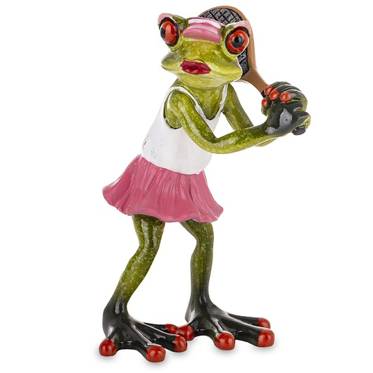 figurki i rzeźby Figurka - żabka 15x9x9,5 cm FROGG tenisistka