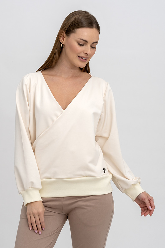 bluza bez kaptura damska Bluza ,,LUCCY"  Wanilia