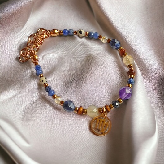 bransoletki z kamieni naturalnych PANNA - zodiac collection - PREMIUM