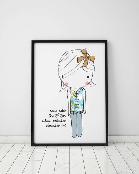 plakat. sama sobie szefem (format A3) Love Life and Forest