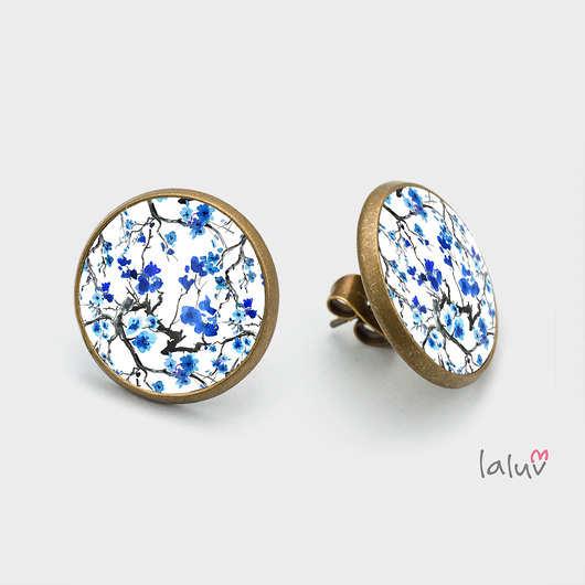 Kolczyki sztyfty BLUE laluv