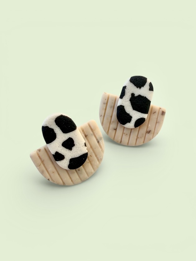 kolczyki z masy plastycznej Oryginalne kolczyki