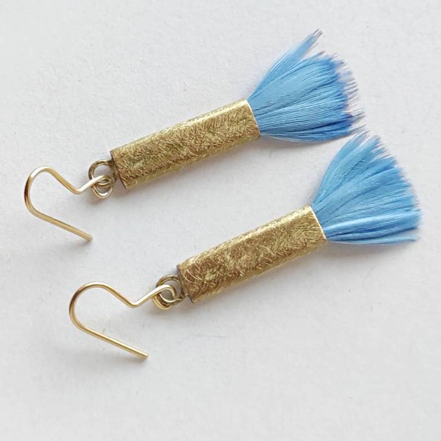kolczyki z piórami PIÓRKO kolczyki