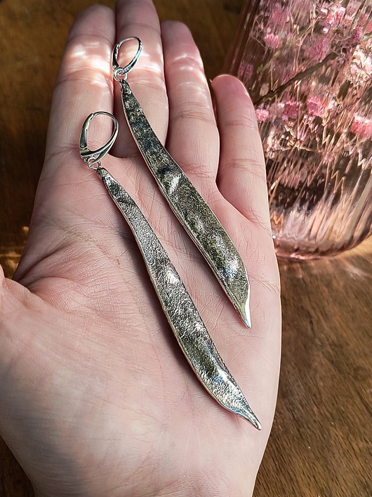 kolczyki srebrne Kolczyki srebrne FASOLKA  Kolekcja Natura