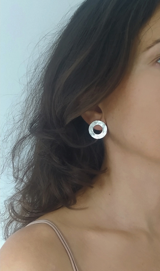 kolczyki srebrne Kolczyki Plates - srebro 925