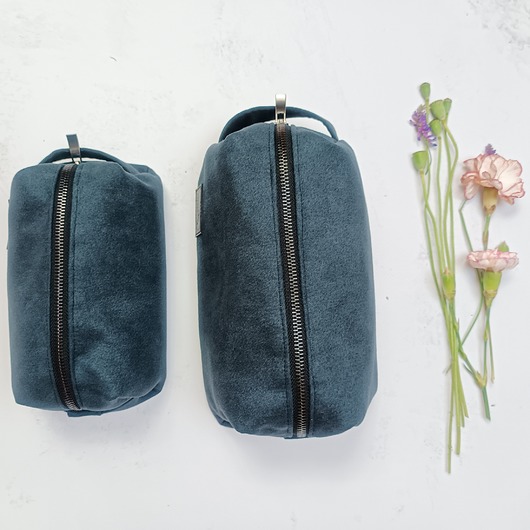 kosmetyczki Zestaw kosmetyczek blue suede