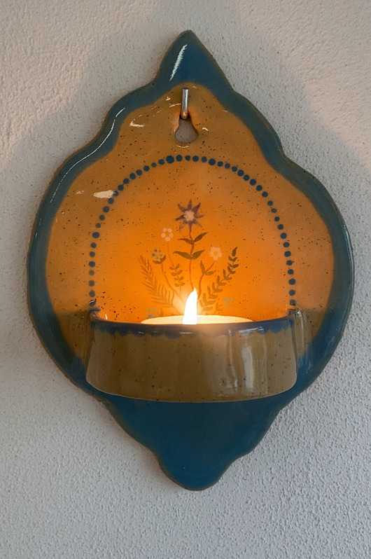 dekoracje świetlne Świecznik naścienny ceramiczny