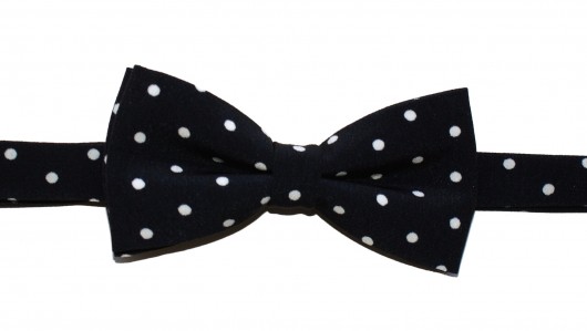 Mucha gotowa bowstyle czarna w kropki bowstyle