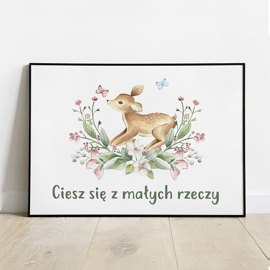 Plakat dziecięcy Ciesz Się z Małych Rzeczy trochę na ścianę