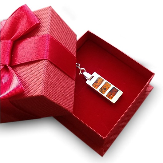 pendrive Pendrive z grawerem na prezent 32GB Srebro 925