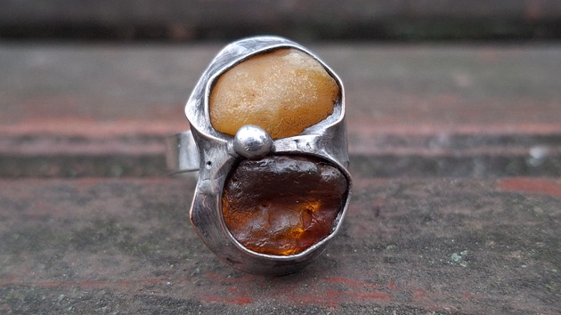 pierścionki - różne Surowy - pierścionek regulowany