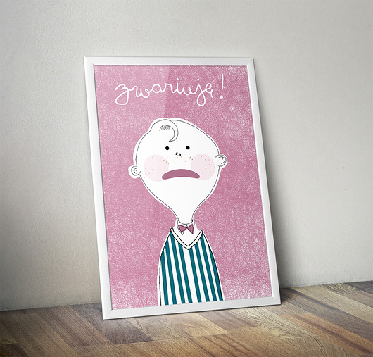 plakaty Plakat- ilustracja ZWARIUJĘ 30x40cm A3
