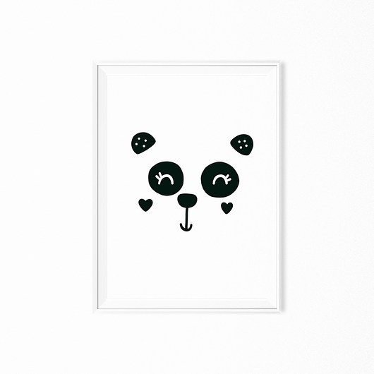 Plakat skandynawski dla dzieci Panda myscandi