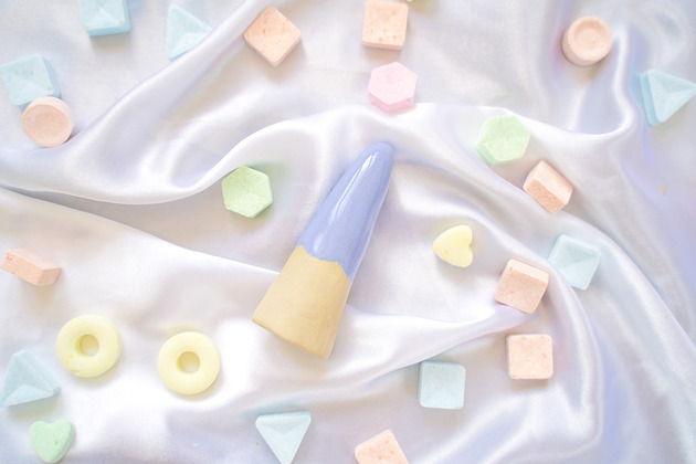 stożek na pierścionki BABY BLUE rękoczyny