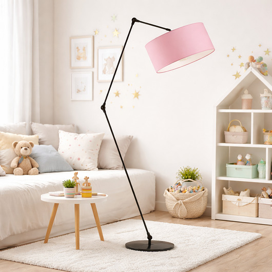 lampy do pokoju dziecka Nowoczesna lampa podłogowa z regulowanym ramieniem BARI KIDS do czytania