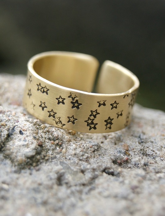 Obraczka personalizowana brass STAR SHEandHE