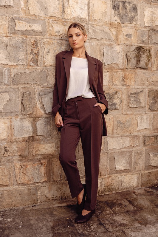 spodnie materiałowe damskie Spodnie B746