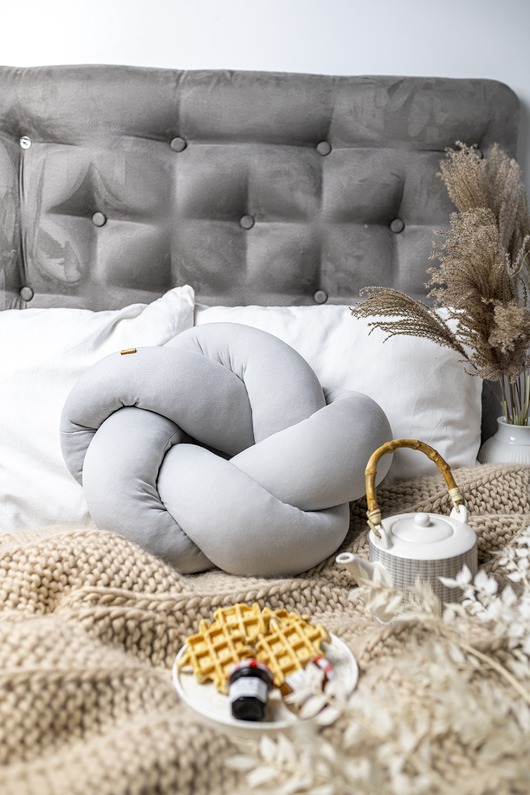 poduszki supły Fat Star Pillow szary skandynawski