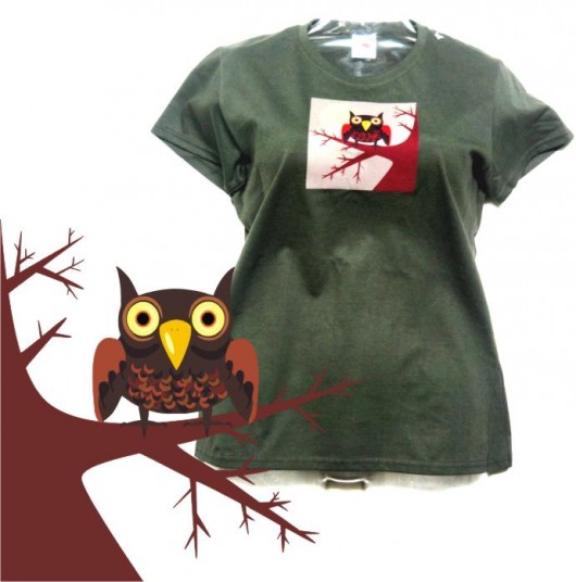 T-shirt z sową, rozmiar M Gaul Designs