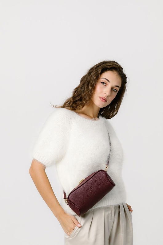torby na ramię BLISS BAG - skórzana torebka - bordo