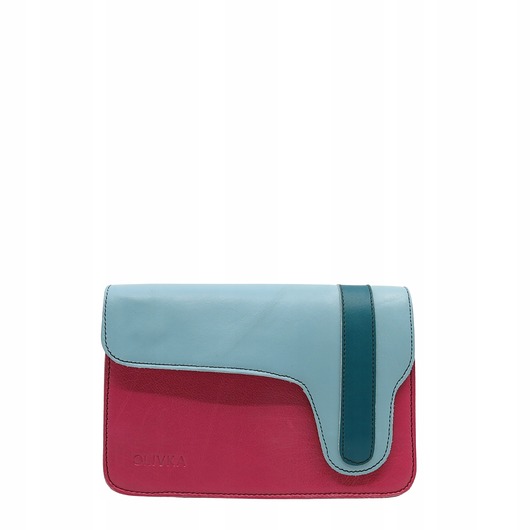 torby na ramię Torebka listonoszka damska skórzana regulowany odpinany pasek eko OLIVKA