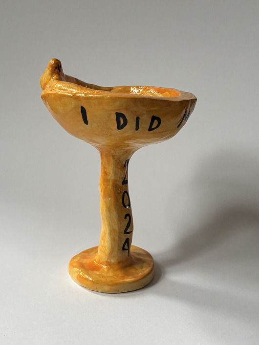 figurki i rzeźby Ceramiczny kielich I did my best 2024