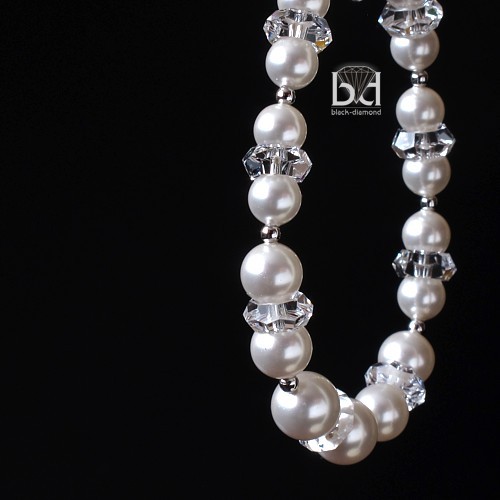 Perły w kryształach Swarovski Black Diamond