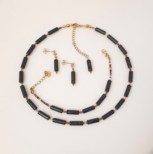 komplet biżuterii Komplet z Czarnym Jaspisem Colors in Black