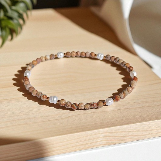 bransoletki z kamieni naturalnych NA KOSTKĘ : perły, jaspis, hematyt