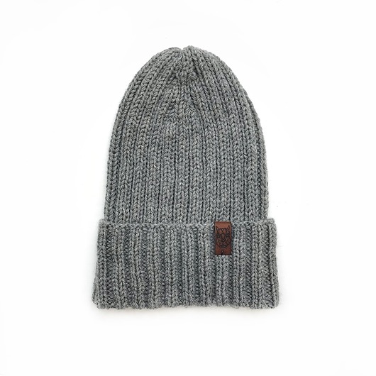 czapki damskie Klasyczna jasnoszara czapka merino Light Grey rozm. S