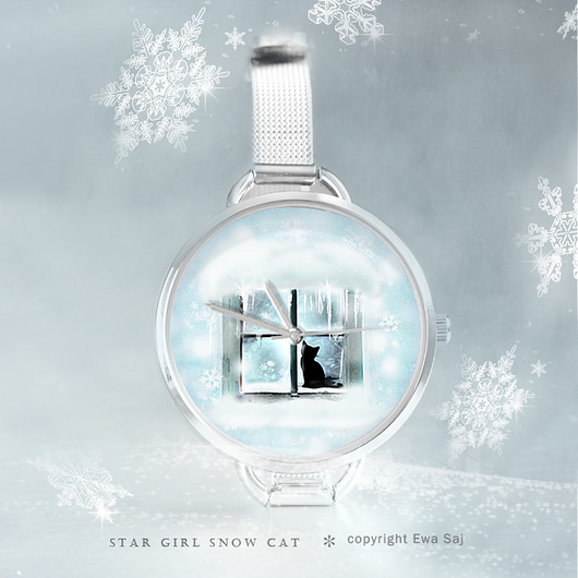 Star Girl Snow Cat- zegarek Ewa Saj Fotografie