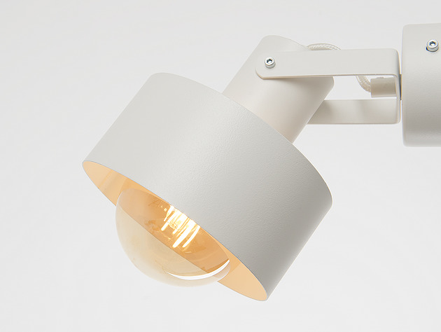 Minimalistyczna metalowa lampa ścienna FAY WALL biała CustomForm