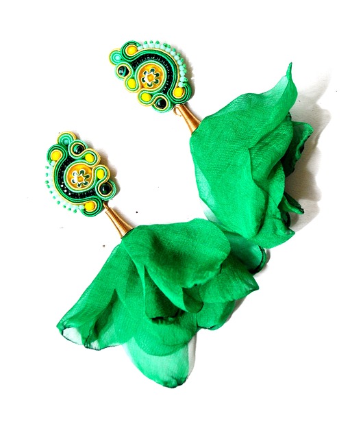 kolczyki soutache Sutaszowe kolczyki  MILLEFIORI