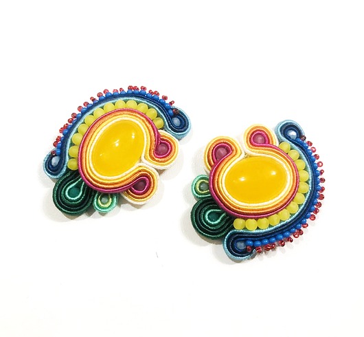 kolczyki soutache Sutaszowe kolczyki OLINDA