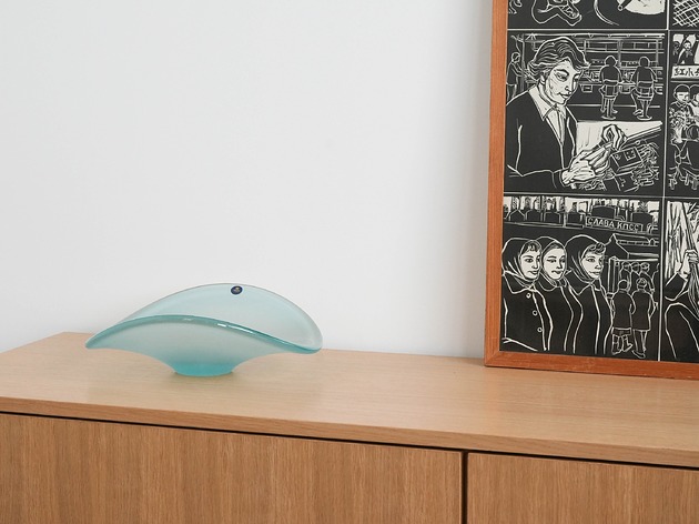 patery i talerze Patera kryształowa, duński design, lata 60, produkcja: Royal Copenhagen