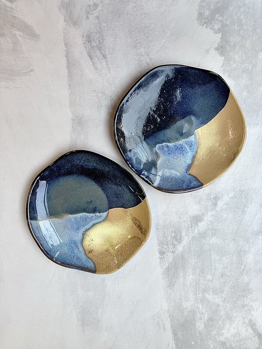 patery i talerze Talerzyk deserowy *Pustynny zmierzch* ok.20cm