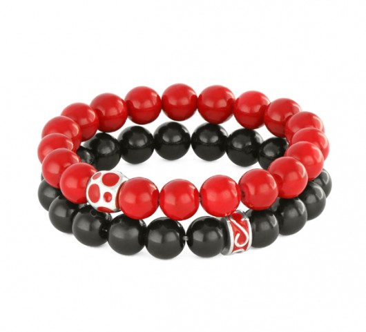 Black & red jade with beads. Lavoga